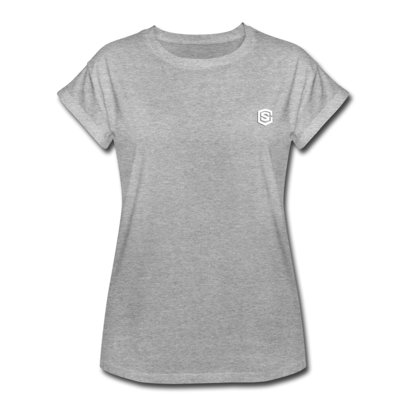 Women's Relaxed Fit T-Shirt   WITH WHITE LOGO - heather gray