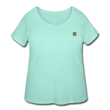 Women’s Curvy T-Shirt   WITH BROWN LOGO - mint