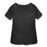 Women’s Curvy T-Shirt   WITH BROWN LOGO - deep heather