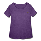 Women’s Curvy T-Shirt   WITH BROWN LOGO - heather purple