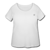 Women’s Curvy T-Shirt   WITH SILIVER LOGO - white