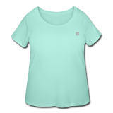 Women’s Curvy T-Shirt   WITH SILIVER LOGO - mint