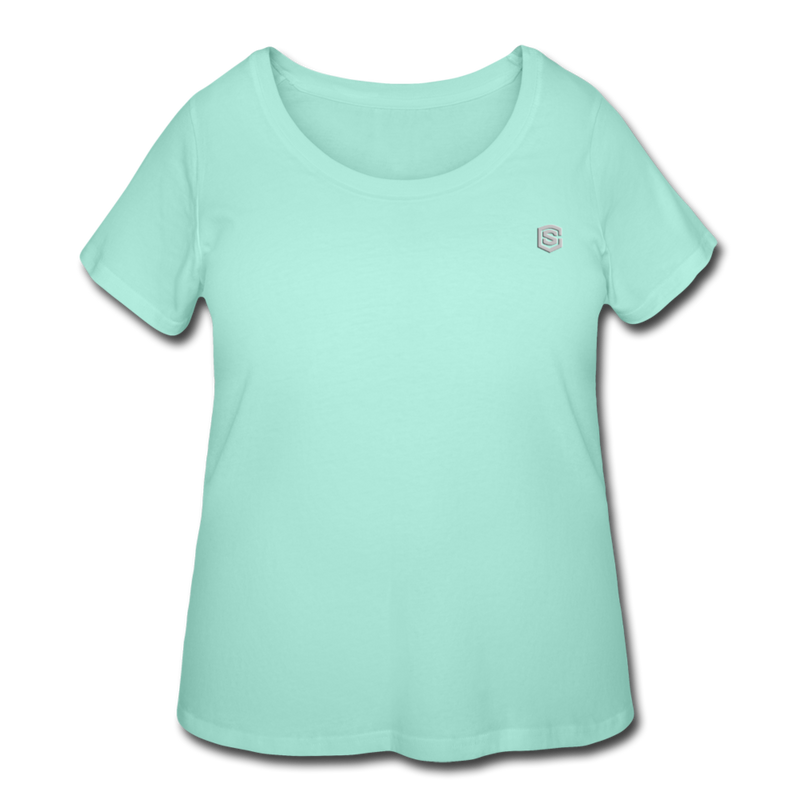 Women’s Curvy T-Shirt   WITH SILIVER LOGO - mint