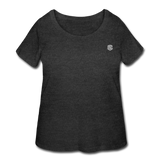 Women’s Curvy T-Shirt   WITH SILIVER LOGO - deep heather