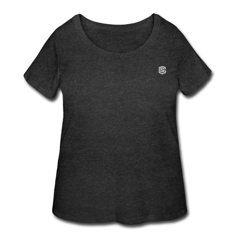 Women’s Curvy T-Shirt   WITH SILIVER LOGO - deep heather