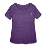 Women’s Curvy T-Shirt   WITH SILIVER LOGO - heather purple