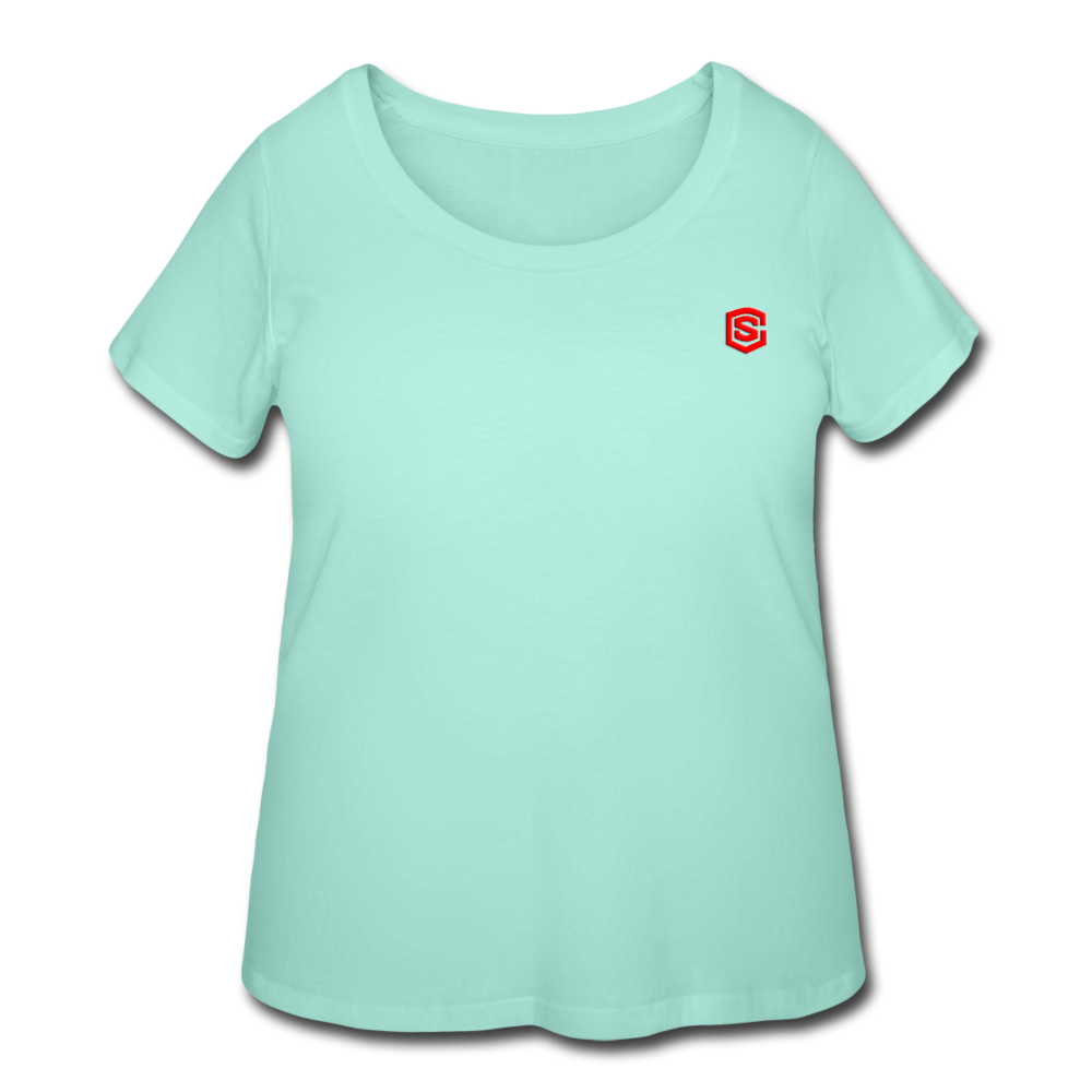 Women’s Curvy T-Shirt   WITH RED LOGO - mint