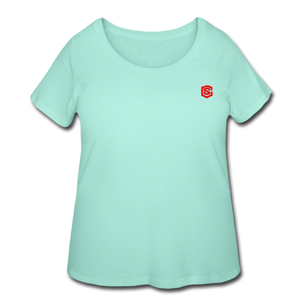 Women’s Curvy T-Shirt   WITH RED LOGO - mint