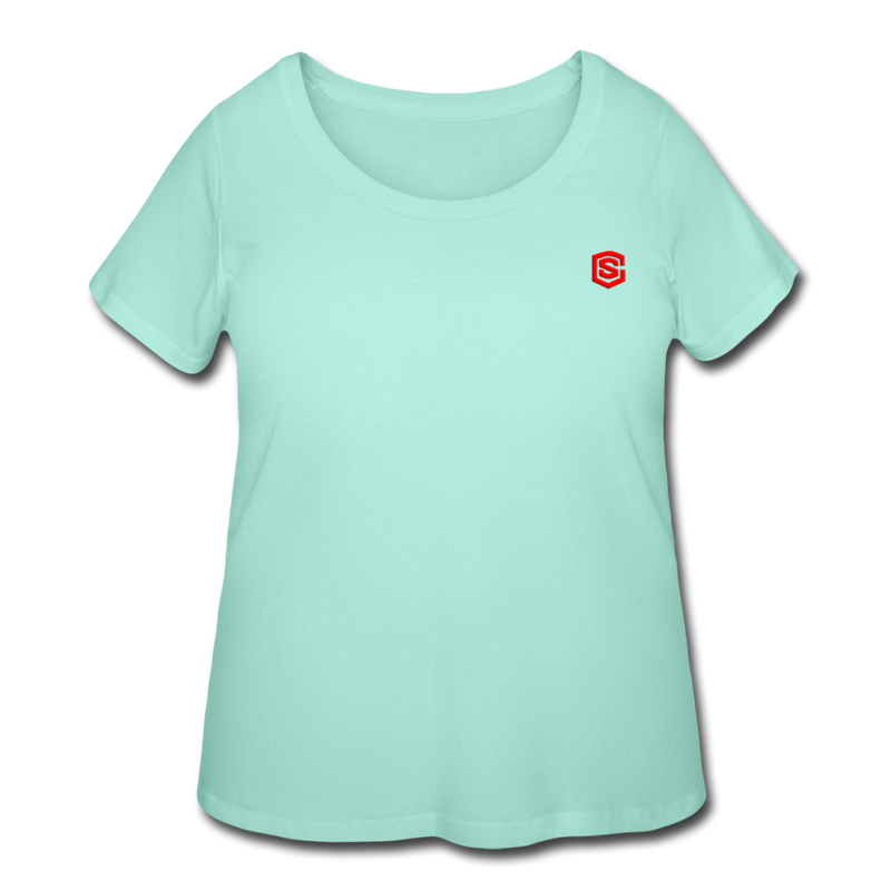 Women’s Curvy T-Shirt   WITH RED LOGO - mint