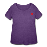 Women’s Curvy T-Shirt   WITH RED LOGO - heather purple