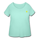 Women’s Curvy T-Shirt   WITH YELLOW LOGO - mint