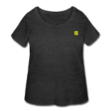 Women’s Curvy T-Shirt   WITH YELLOW LOGO - deep heather