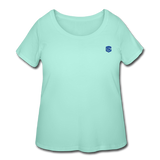 Women’s Curvy T-Shirt   WITH BLUE LOGO - mint