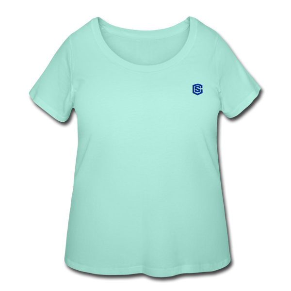 Women’s Curvy T-Shirt   WITH BLUE LOGO - mint