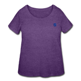 Women’s Curvy T-Shirt   WITH BLUE LOGO - heather purple