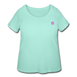 Women’s Curvy T-Shirt   WITH PINK LOGO - mint