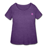 Women’s Curvy T-Shirt   WITH PINK LOGO - heather purple