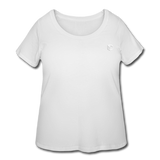 Women’s Curvy T-Shirt   WITH WHITE LOGO - white