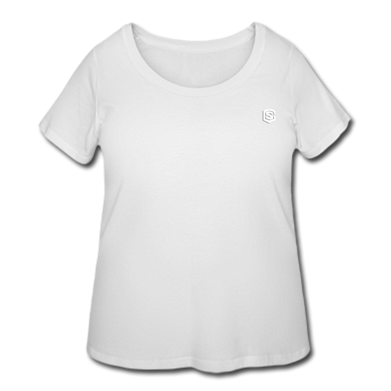 Women’s Curvy T-Shirt   WITH WHITE LOGO - white