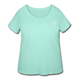 Women’s Curvy T-Shirt   WITH WHITE LOGO - mint