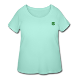 Women’s Curvy T-Shirt   WITH GREEN LOGO - mint