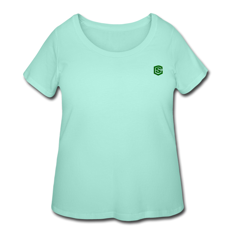 Women’s Curvy T-Shirt   WITH GREEN LOGO - mint