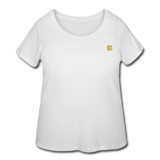 Women’s Curvy T-Shirt   WITH GOLD LOGO - white