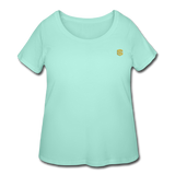 Women’s Curvy T-Shirt   WITH GOLD LOGO - mint