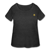 Women’s Curvy T-Shirt   WITH GOLD LOGO - deep heather