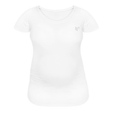 Women’s Maternity T-Shirt  WITH  WHITE LOGO - white