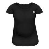 Women’s Maternity T-Shirt  WITH  WHITE LOGO - black