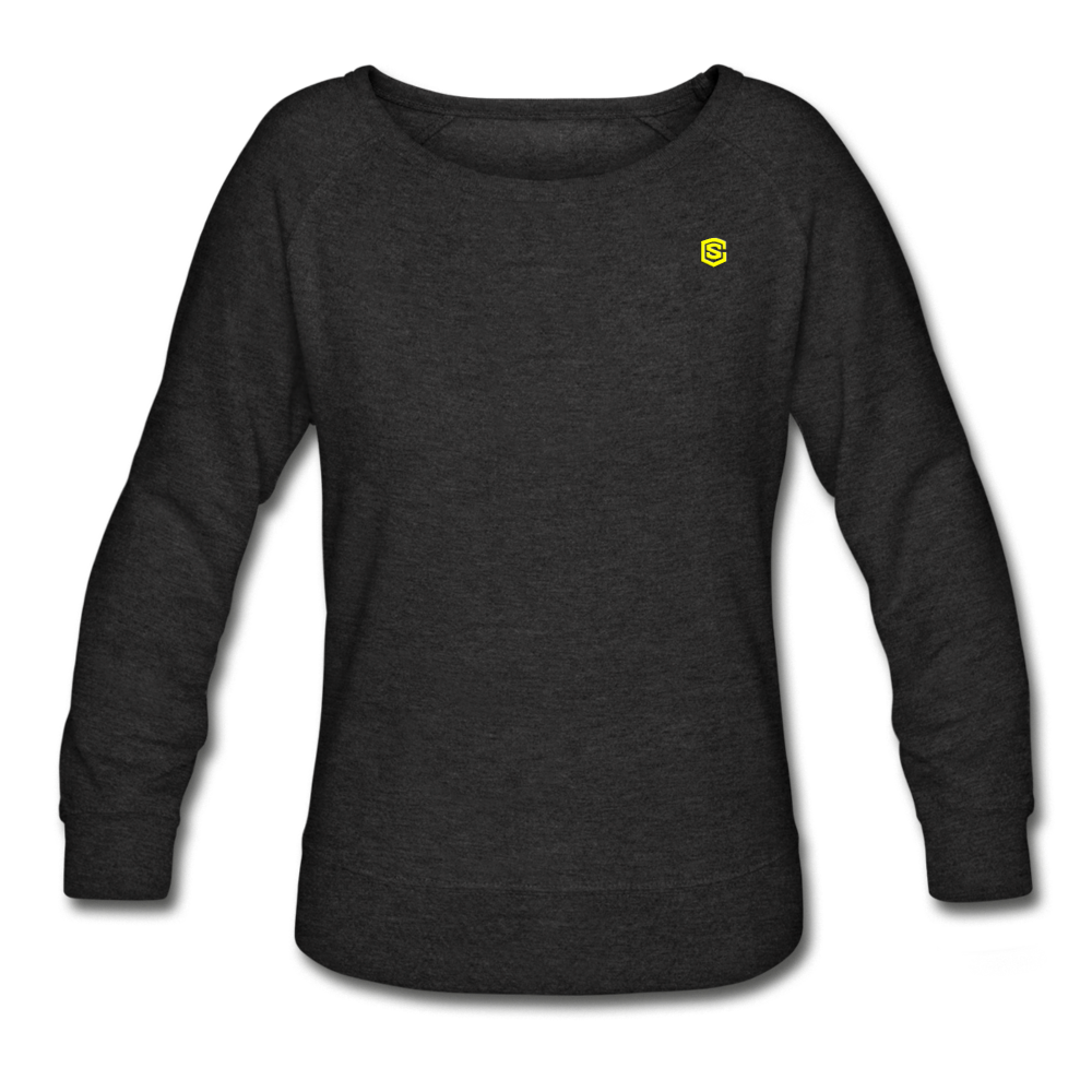Women’s Crewneck Sweatshirt  WITH  YELLOW LOGO - heather black