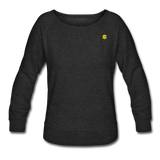 Women’s Crewneck Sweatshirt  WITH  YELLOW LOGO - heather black