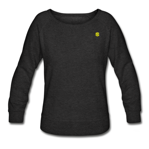 Women’s Crewneck Sweatshirt  WITH  YELLOW LOGO - heather black