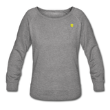 Women’s Crewneck Sweatshirt  WITH  YELLOW LOGO - heather gray