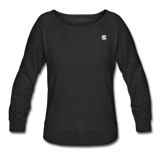 Women’s Crewneck Sweatshirt  WITH WHITE  LOGO - heather black