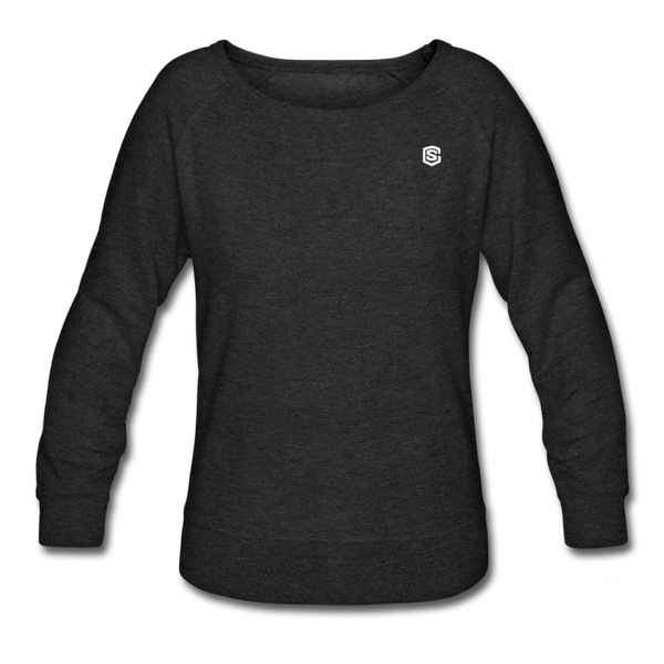 Women’s Crewneck Sweatshirt  WITH WHITE  LOGO - heather black