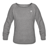 Women’s Crewneck Sweatshirt  WITH WHITE  LOGO - heather gray