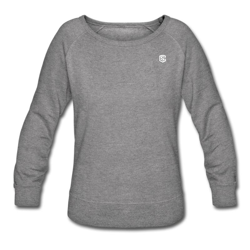 Women’s Crewneck Sweatshirt  WITH WHITE  LOGO - heather gray