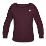 Women’s Crewneck Sweatshirt  WITH WHITE  LOGO - plum