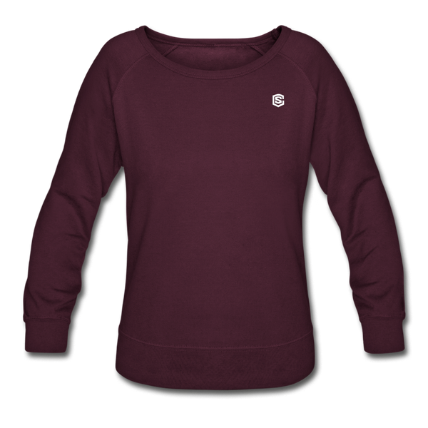 Women’s Crewneck Sweatshirt  WITH WHITE  LOGO - plum