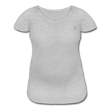 Women’s Maternity T-Shirt  WITH  SILIVER LOGO - heather gray