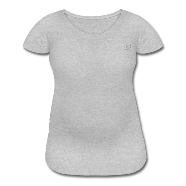 Women’s Maternity T-Shirt  WITH  SILIVER LOGO - heather gray