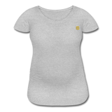 Women’s Maternity T-Shirt  WITH  GOLD LOGO - heather gray