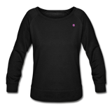 Women’s Crewneck Sweatshirt  WITH PINK  LOGO - black