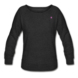 Women’s Crewneck Sweatshirt  WITH PINK  LOGO - heather black