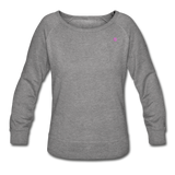 Women’s Crewneck Sweatshirt  WITH PINK  LOGO - heather gray