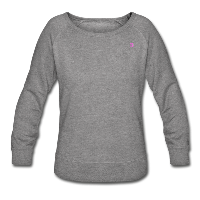 Women’s Crewneck Sweatshirt  WITH PINK  LOGO - heather gray