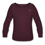 Women’s Crewneck Sweatshirt  WITH PINK  LOGO - plum