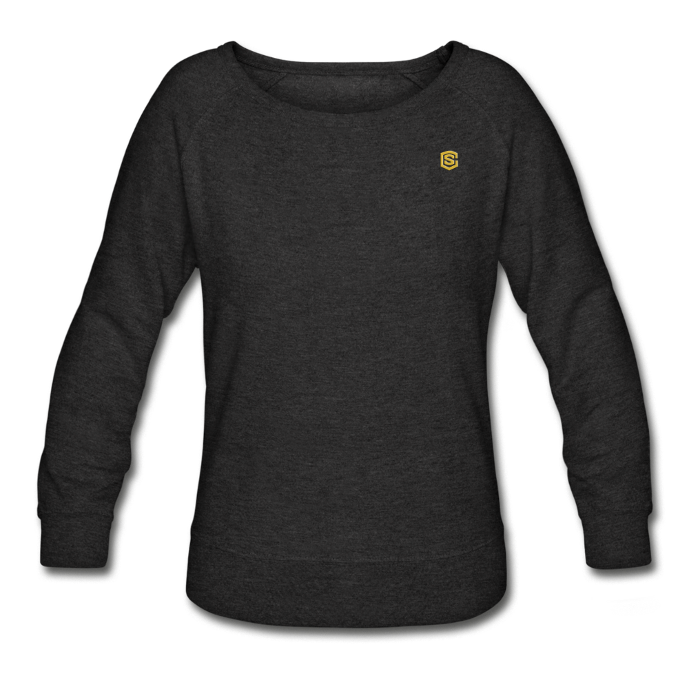Women’s Crewneck Sweatshirt  WITH GOLD  LOGO - heather black